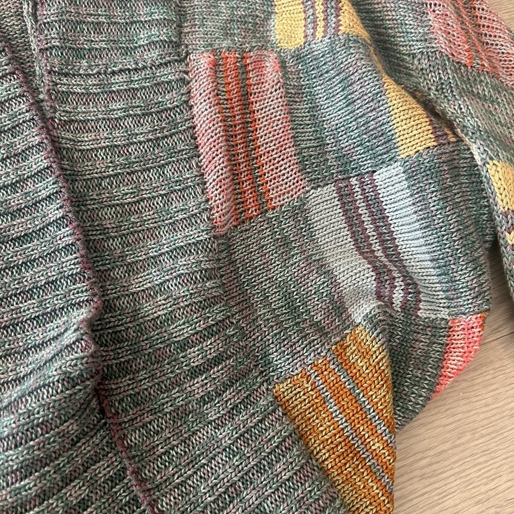 Peruvian Connection Kaffe Fasset Imani Pima Cotton Cocoon Patchwork Cardigan S - Picture 4 of 7